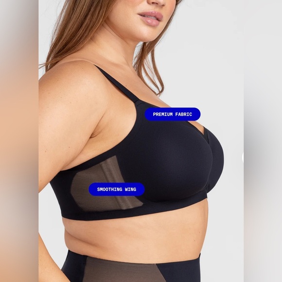 Honeylove Black mesh CrossOver Bra, wireless Bra with Adjustable Straps size 1X - Picture 14 of 14